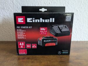 Verpackung des Akkus der Einhell TE-ID 18 Li-Solo Schlagbohrmaschine