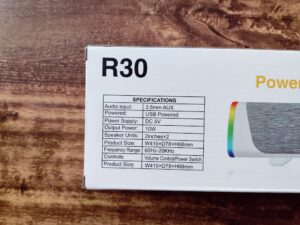 Heyone Soulion R30 PC-Lautsprecher Verpackung Aufdruck