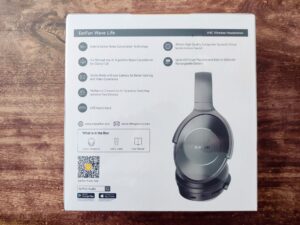 EarFun Wave Life Over-Ear-Kopfhörer Verpackung Rückseite