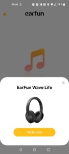 EarFun Wave Life Over-Ear-Kopfhörer App Kopplung