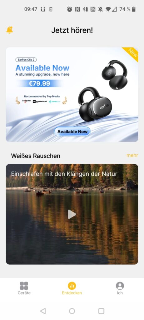 EarFun Wave Life Over-Ear-Kopfhörer App Entdecken