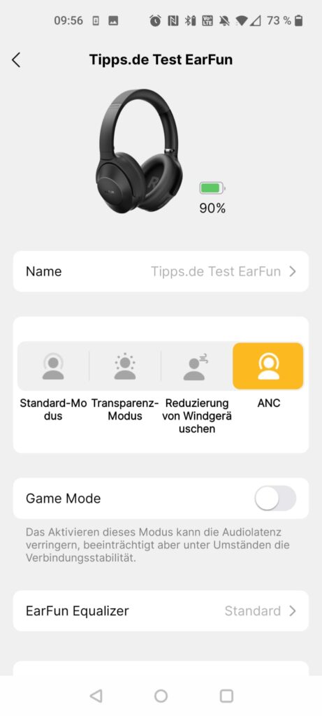 EarFun Wave Life Over-Ear-Kopfhörer App ANC