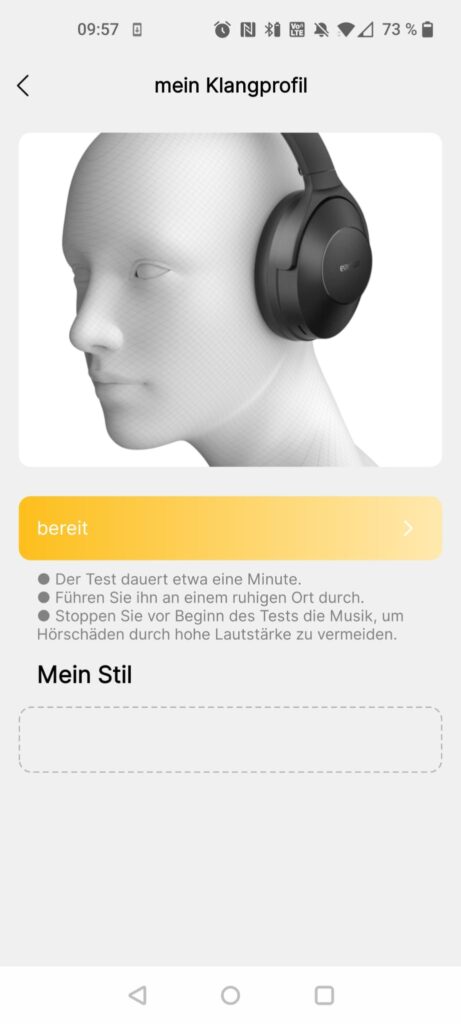 EarFun Wave Life Over-Ear-Kopfhörer App Klangprofil