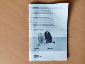 Güde GH 2000 Heizlüfter Bedienungsanleitung