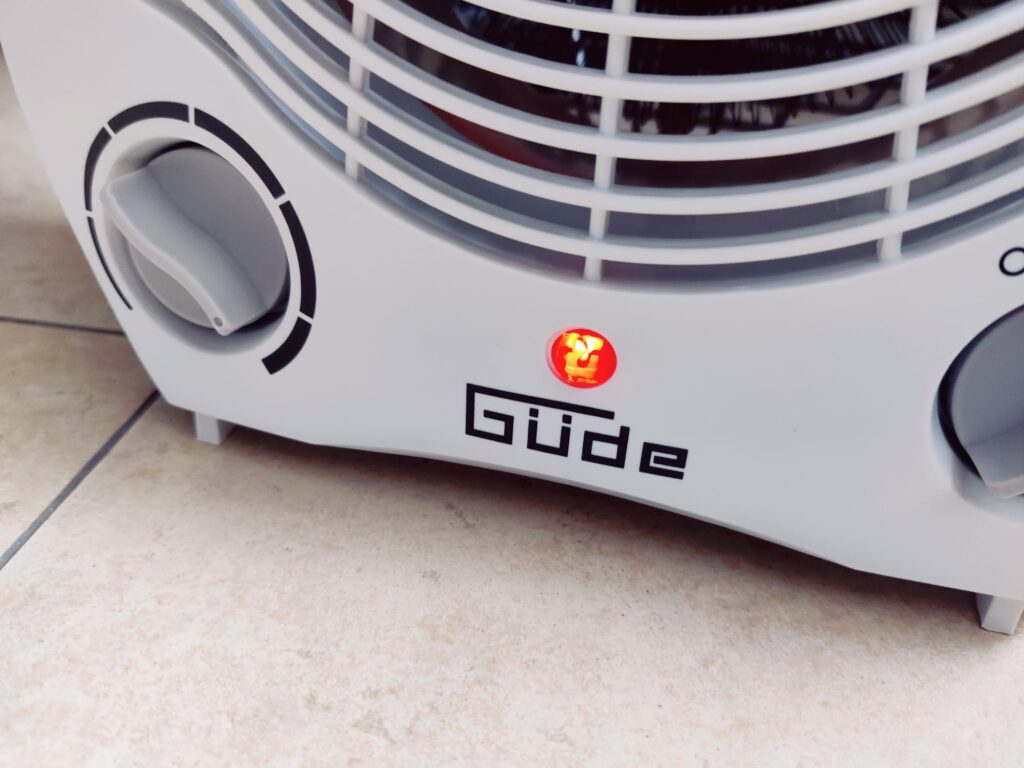 Güde GH 2000 Heizlüfter Kontrollleuchte im Betrieb