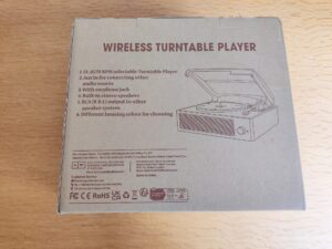 Mersoco M49 Plattenspieler Verpackung Rückseite
