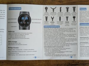 Anleitung der Zerolia MG 03 Massagepistole in der Nahansicht