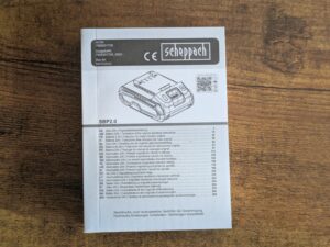 Anleitung des Akkus des Scheppach C-DD45 Akkuschraubers