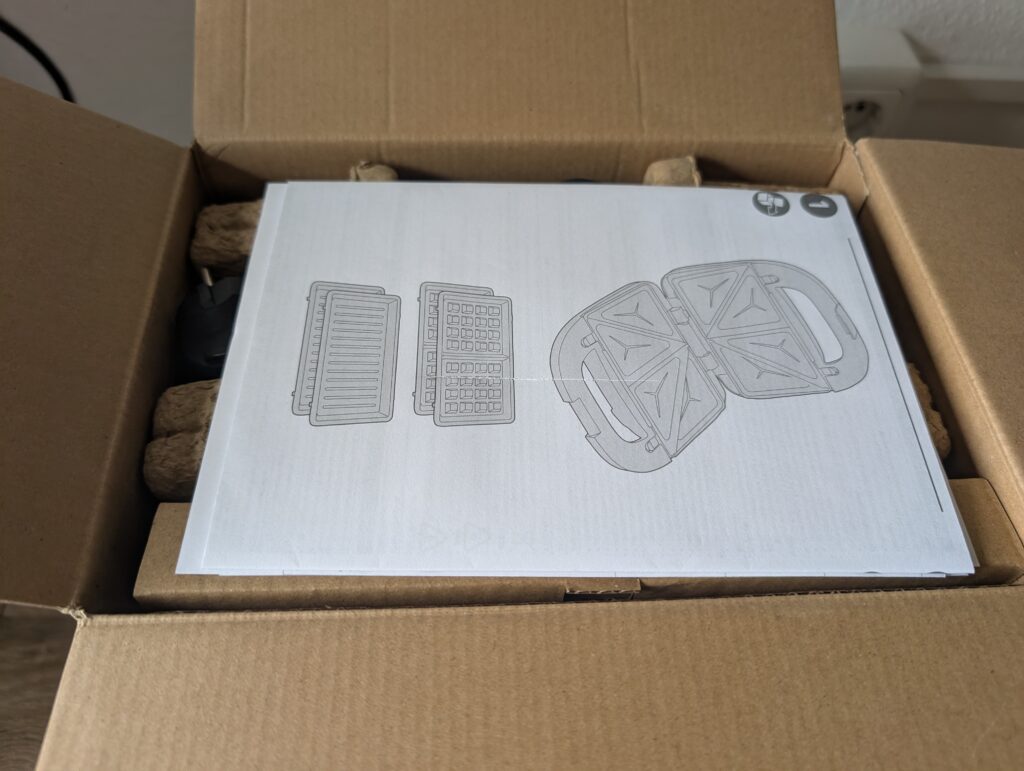 Philips 5000-Serie 3-in-1 Sandwichmaker Verpackung geöffnet