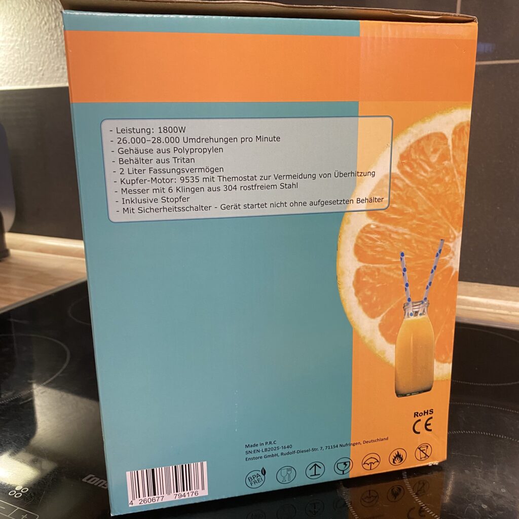 STEINBORG Standmixer SB-7060 Beschreibung