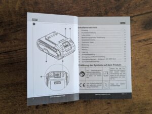 Scheppach C-DD45 Akkuschrauber Anleitung Akku geöffnet