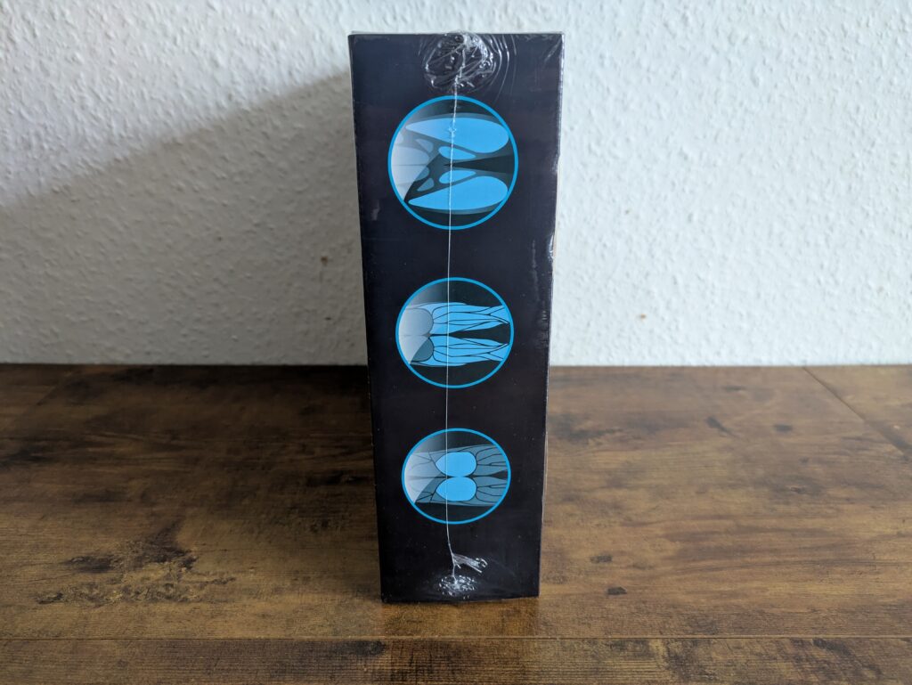 Verpackung der Zerolia MG 03 Massagepistole von Links