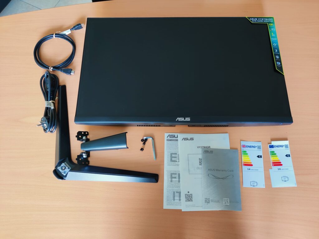 ASUS Eye Care VY279HGR Monitor Lieferpaket vollständig