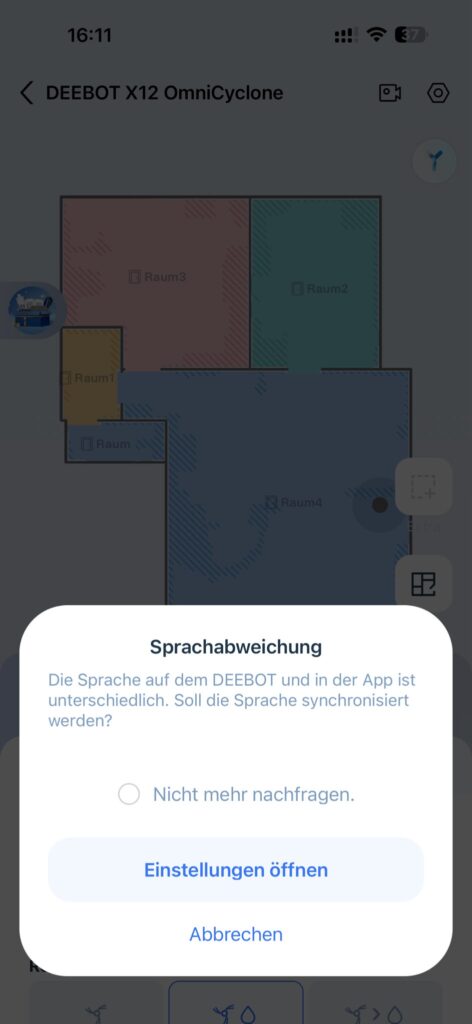 Ecovacs Deebot X12 OmniCyclone Saug-Wisch-Roboter Sprachsteuerung in der App