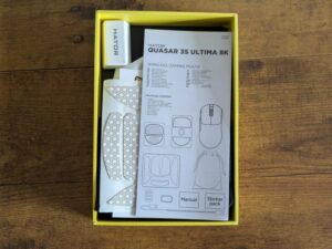 HATOR Quasar 3S ULTIMA 8K Wireless Gaming-Maus Verpackung geöffnet v2