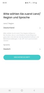 Lefant M210P Staubsauger-Roboter App Region wählen