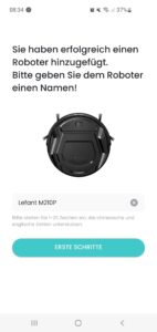 Lefant M210P Staubsauger-Roboter App Kopplung erfolgreich