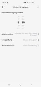 Lefant M210P Staubsauger-Roboter App Zeitpläne