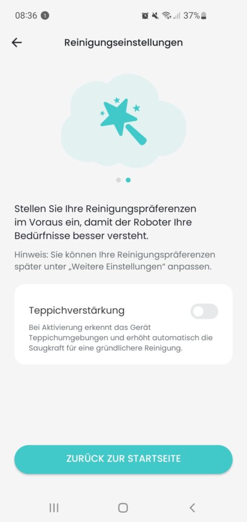 Lefant M210P Staubsauger-Roboter App Teppichverstärkung