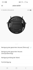 Lefant M210P Staubsauger-Roboter App Reinigungsmodi