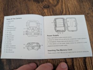 Wildkamera Mini 301 Bedienungsanleitung Bedienelemente