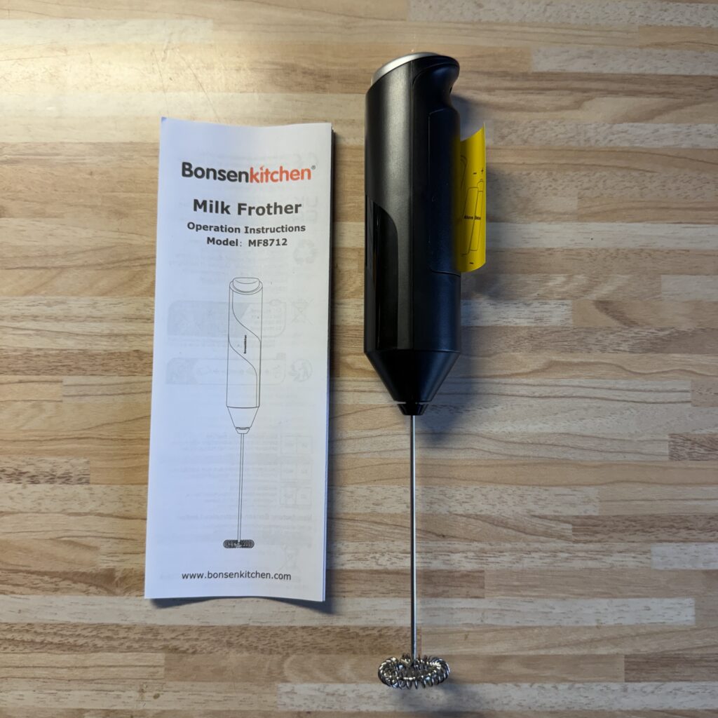 Bonsenkitchen Elektrischer Milchaufschäumer Lieferumfang unverpackt