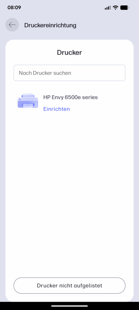 HP Envy 6520e Tintenstrahldrucker App