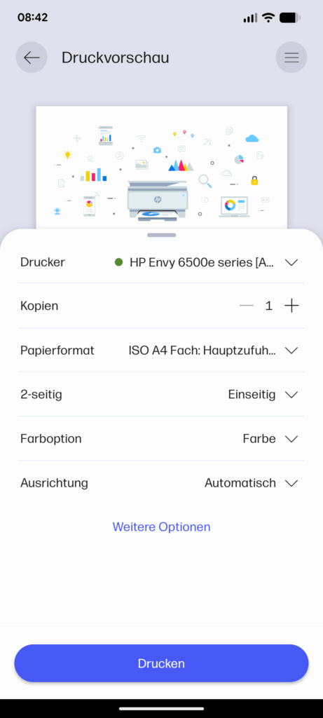 HP Envy 6520e Tintenstrahldrucker App (5)