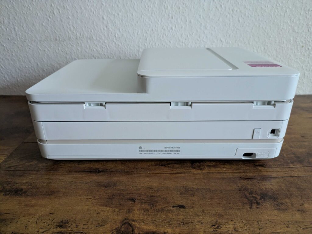 HP Envy 6520e Tintenstrahldrucker Bild von hinten