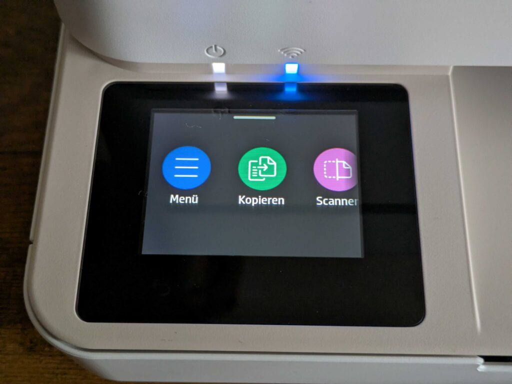 HP Envy 6520e Tintenstrahldrucker Display