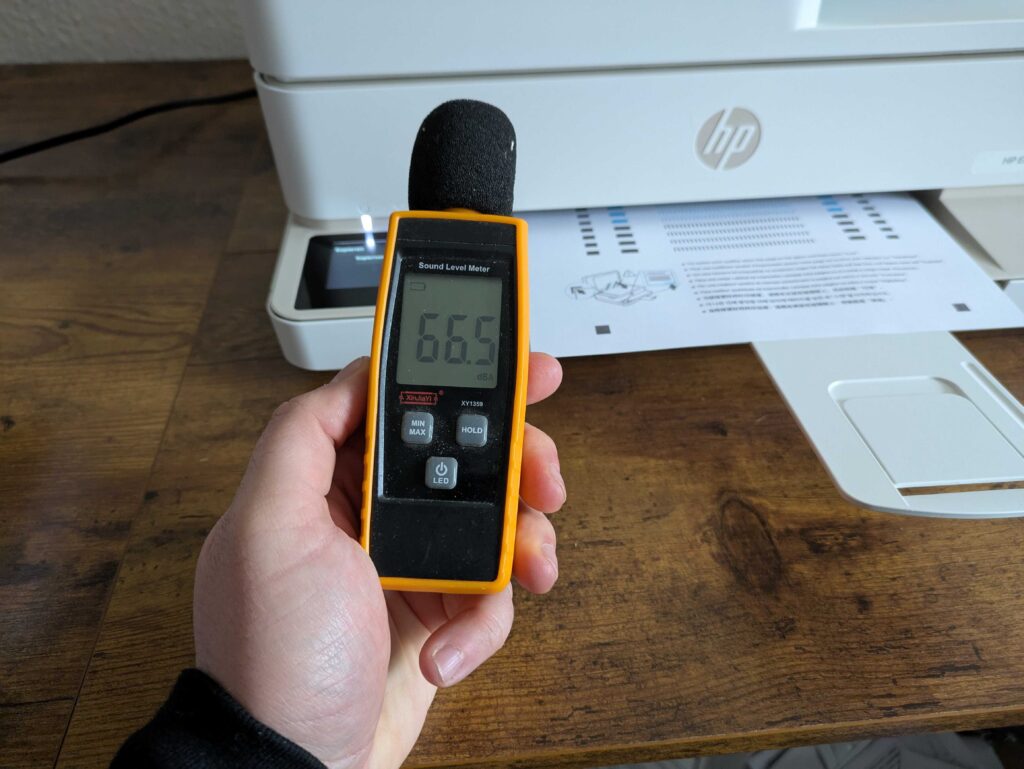 HP Envy 6520e Tintenstrahldrucker Lautstärke