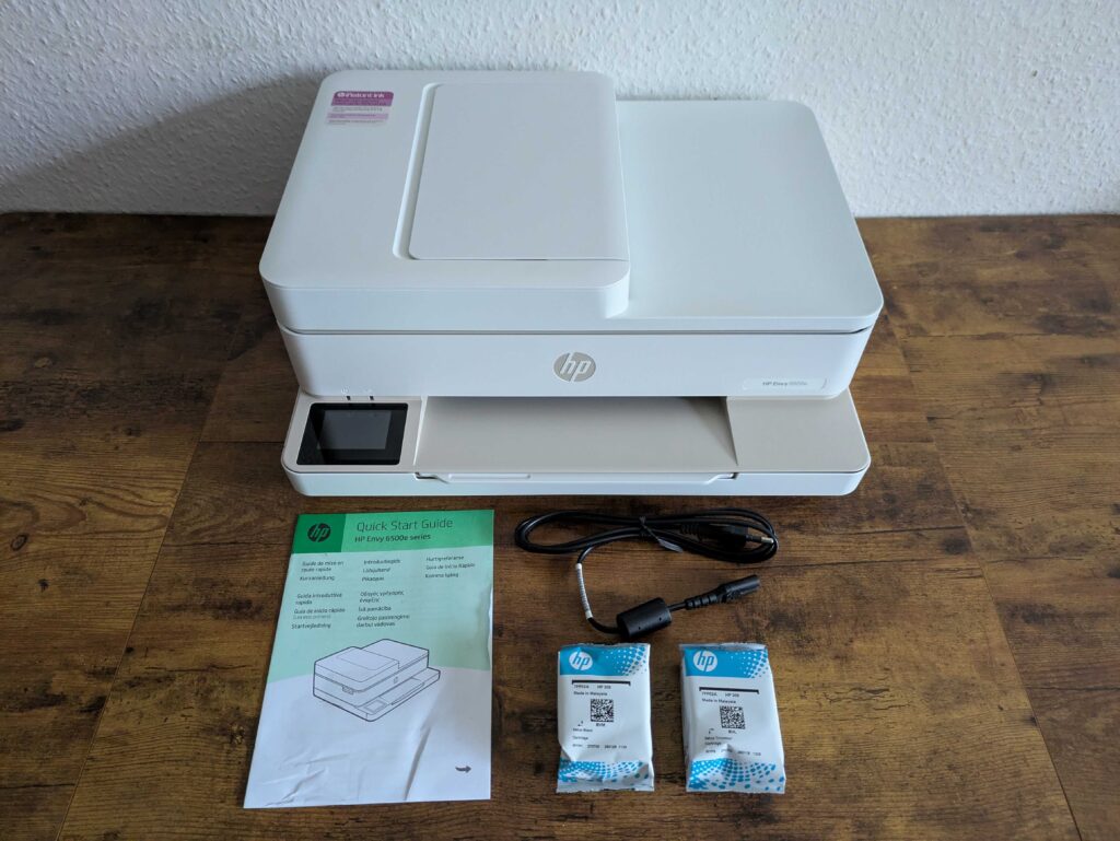 HP Envy 6520e Tintenstrahldrucker Lieferumfang