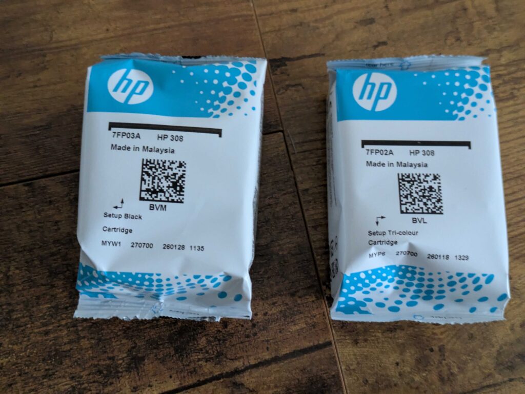 HP Envy 6520e Tintenstrahldrucker Patronen verpackt