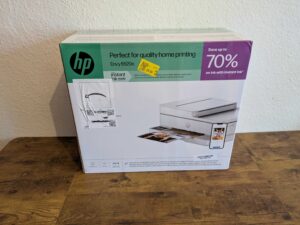 HP Envy 6520e Tintenstrahldrucker Verpackung von hinten