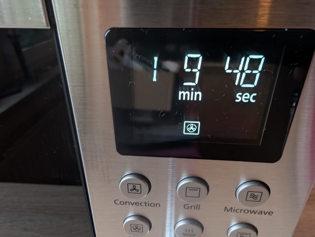 Panasonic NN-CD58RSEPG Minibackofen Display