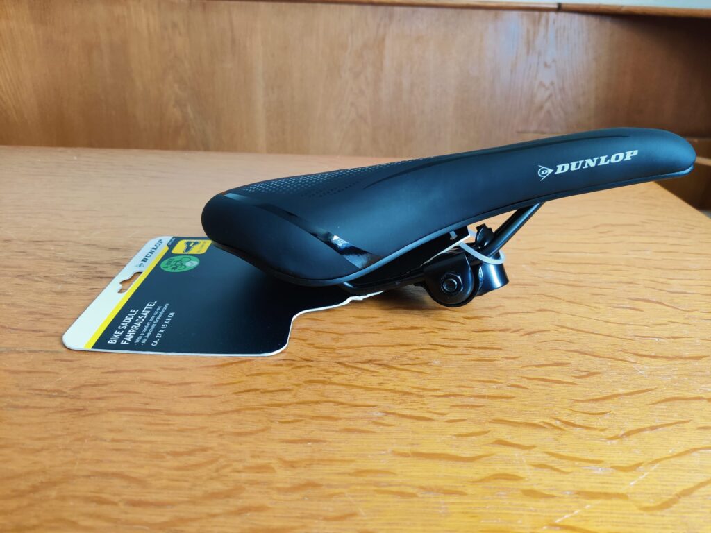 Dunlop Gel Comfort Fahrradsattel Verpackung von der Seite