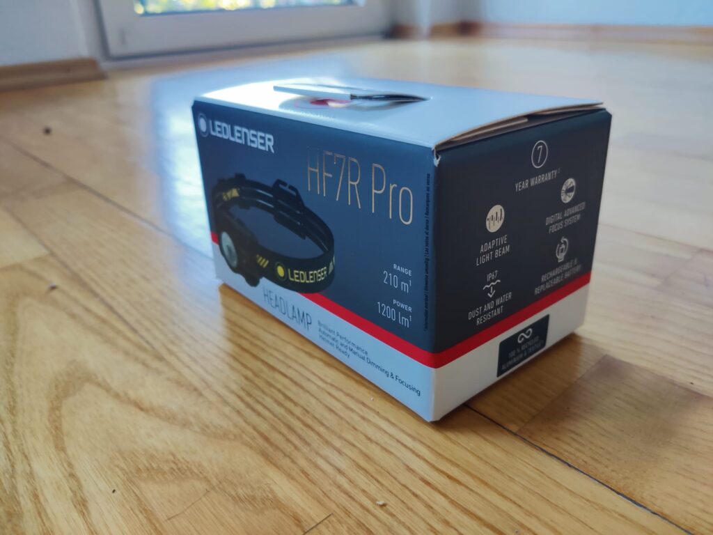 Ledlenser HF7R Pro Stirnlampe Verpackung seitlich