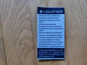 Ledlenser HF7R Pro Stirnlampe Sicherheitshinweise
