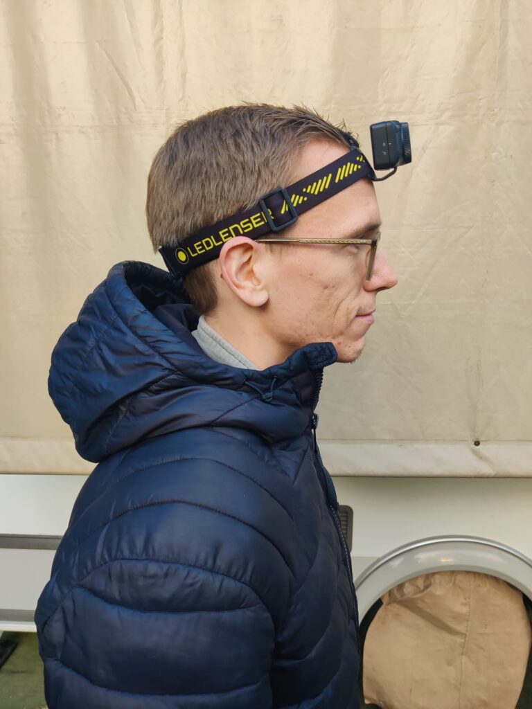 Ledlenser HF7R Pro Stirnlampe Nahaufnahme Tragekomfort