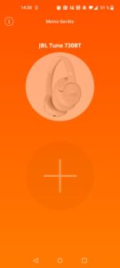 JBL Tune 730BT Over-Ear-Kopfhörer App Geräteübersicht