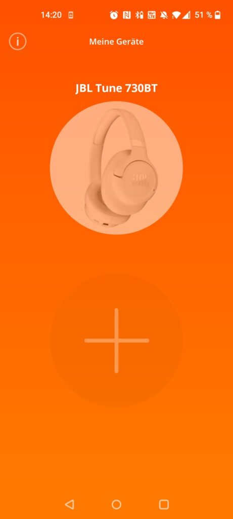 JBL Tune 730BT Over-Ear-Kopfhörer App Geräteübersicht